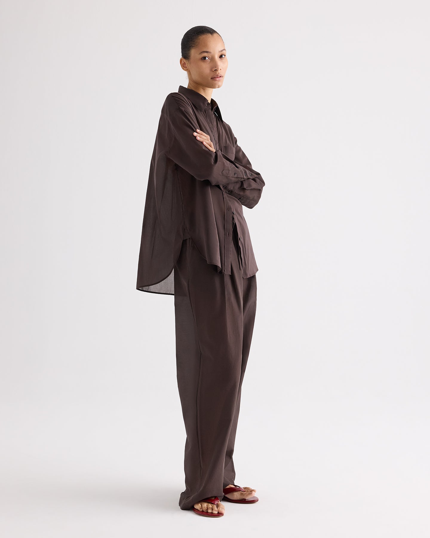 TWP Delicioso Big Joe Shirt in Cotton Silk Organza view 3