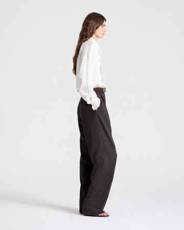TWP Ivory Big Joe Shirt in Washed Silk Charmeuse view 4