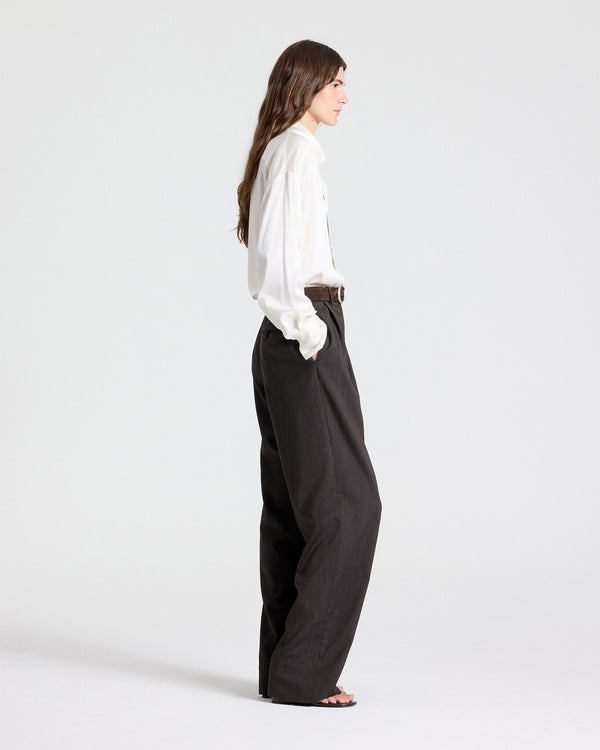 TWP Ivory Big Joe Shirt in Washed Silk Charmeuse view 4