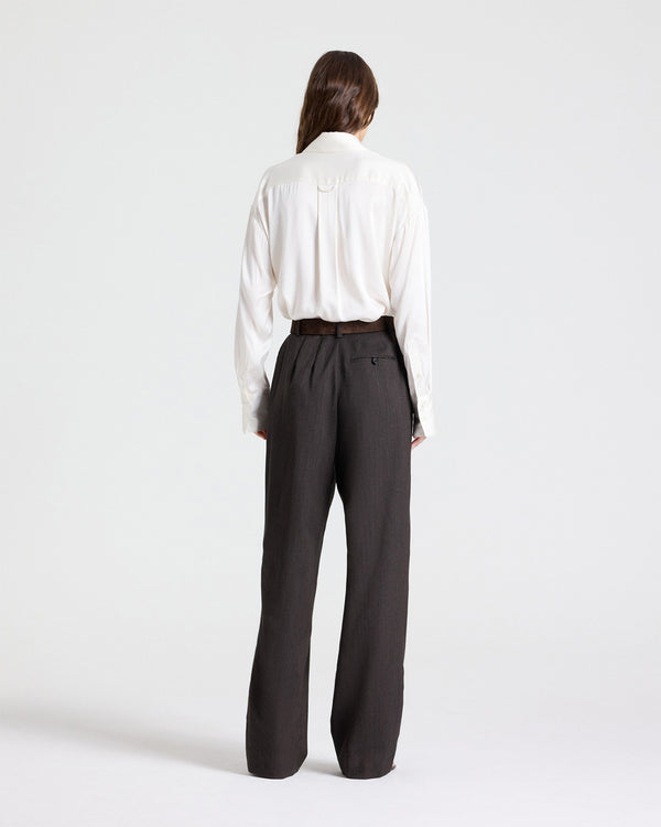 TWP Ivory Big Joe Shirt in Washed Silk Charmeuse view 5
