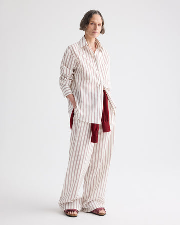 TWP White / wine Big Joe Shirt in Cotton Silk view 4