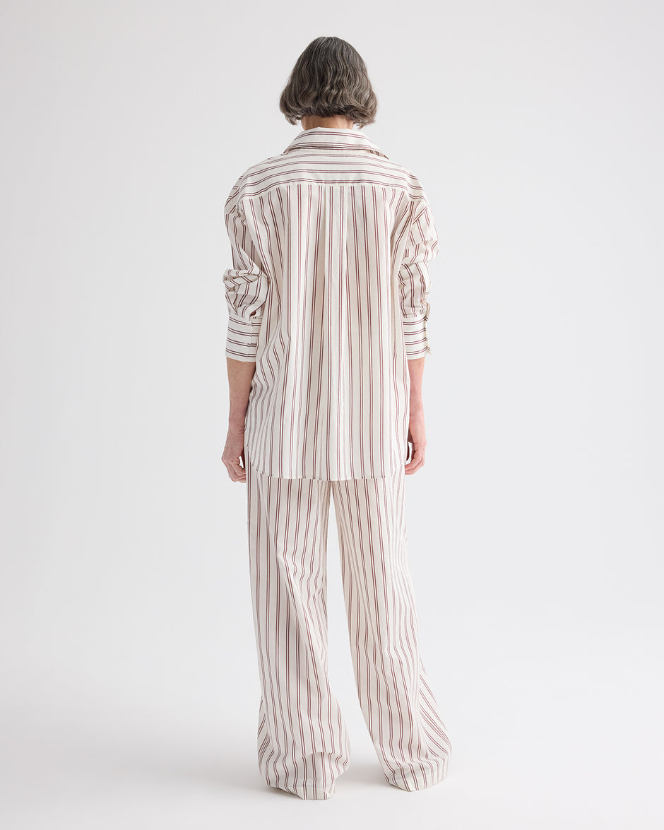 TWP White / wine Big Joe Shirt in Cotton Silk view 5