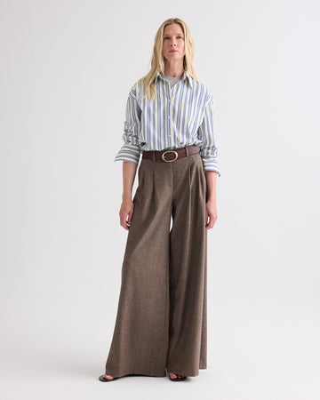 TWP Ivory multi Big Joe Shirt in Mens Stripe on Superfine Poplin view 3