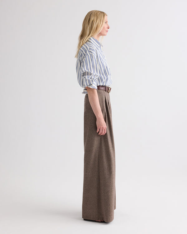 TWP Ivory multi Big Joe Shirt in Mens Stripe on Superfine Poplin view 5