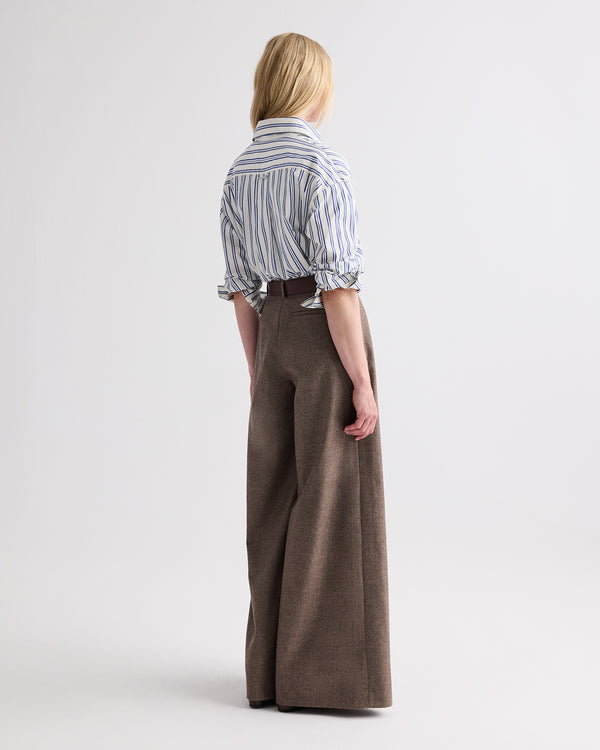 TWP Ivory multi Big Joe Shirt in Mens Stripe on Superfine Poplin view 6
