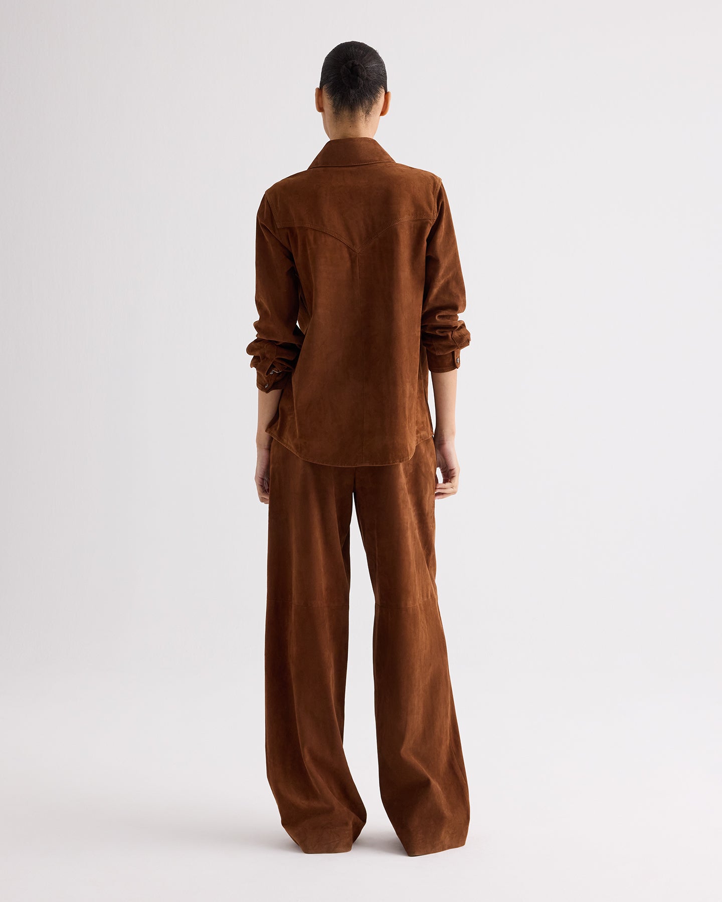 TWP Cigar Leather Travelin' Soldier Top in Featherweight Suede view 5