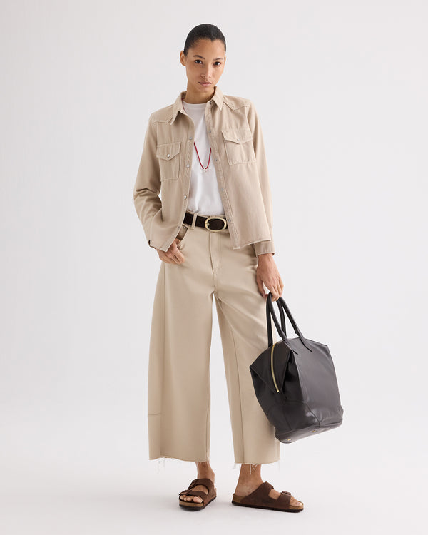 TWP Sandshell Ranchers Daughter Shirt in Japanese Natural Denim view 5