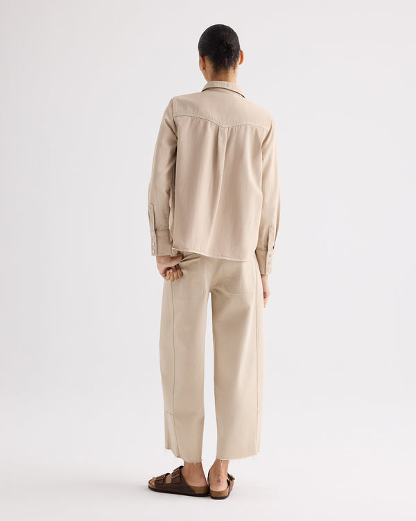 TWP Sandshell Ranchers Daughter Shirt in Japanese Natural Denim view 4