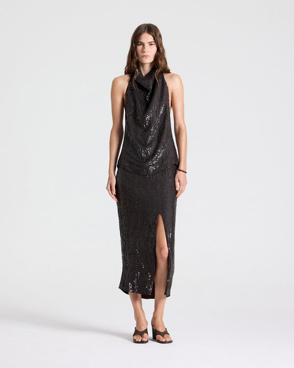 TWP Delicioso Friday Night Top in Fishscale Sequin view 3