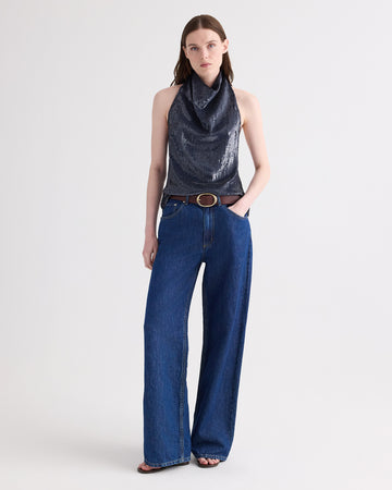 TWP Blue nights Friday Night Top in Fishscale Sequins view 1