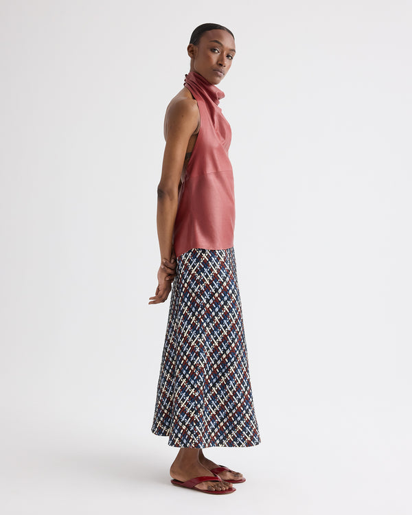 TWP Karanda red Friday Night Top in Paper Leather view 4