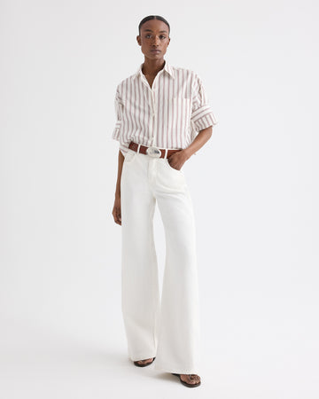TWP White / wine Next Ex Shirt in Cotton Silk view 3