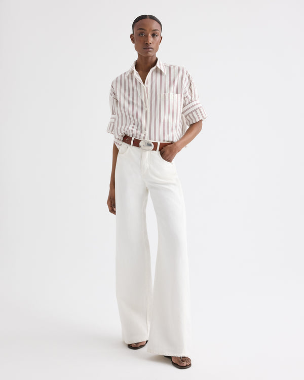 TWP White / wine Next Ex Shirt in Cotton Silk view 3