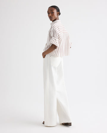 TWP White / wine Next Ex Shirt in Cotton Silk view 5