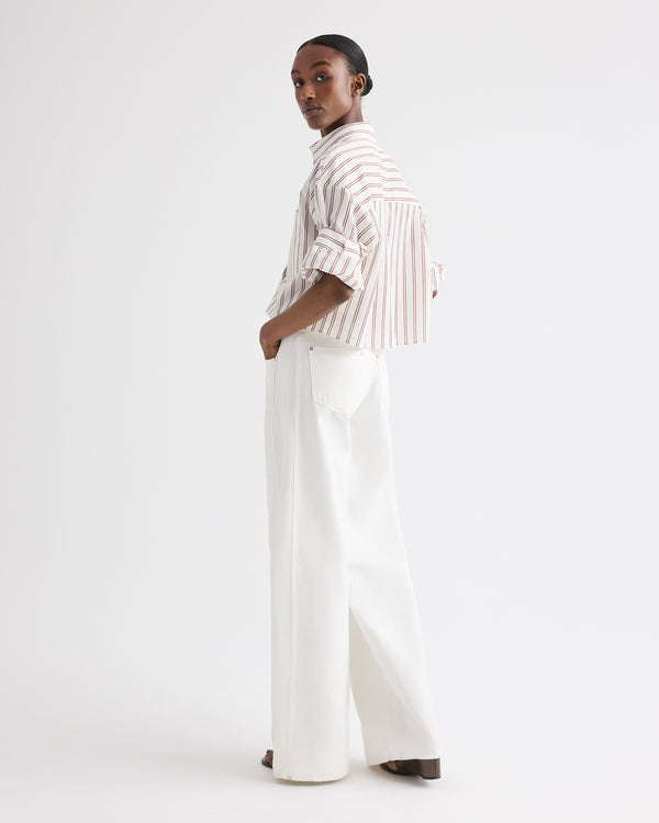 TWP White / wine Next Ex Shirt in Cotton Silk view 5