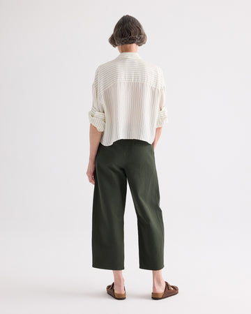 TWP Ivory / blue Next Ex Shirt in Pencil Stripe Viscose view 5
