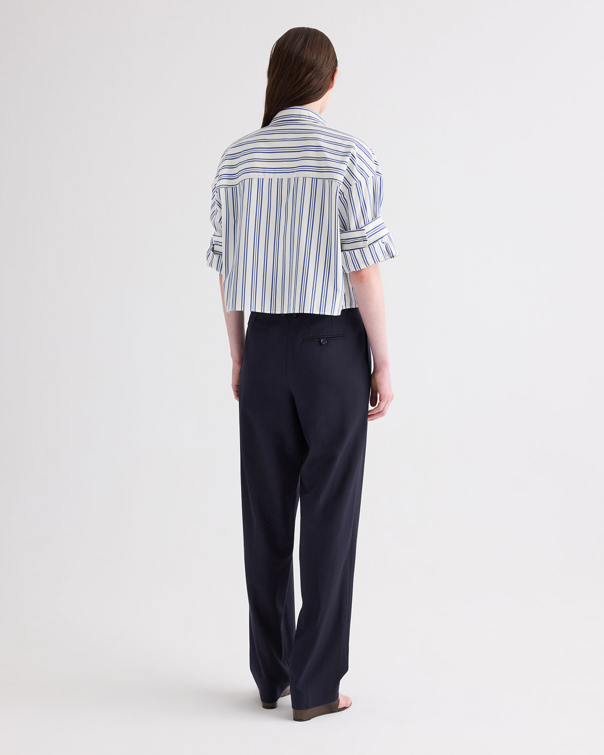 TWP Ivory multi Next Ex Shirt in Mens Stripe on Superfine Poplin view 5