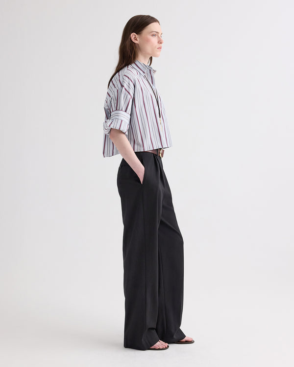 TWP Light grey multi Next Ex Shirt in Striped Superfine Poplin view 4