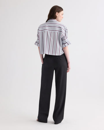 TWP Light grey multi Next Ex Shirt in Striped Superfine Poplin view 5