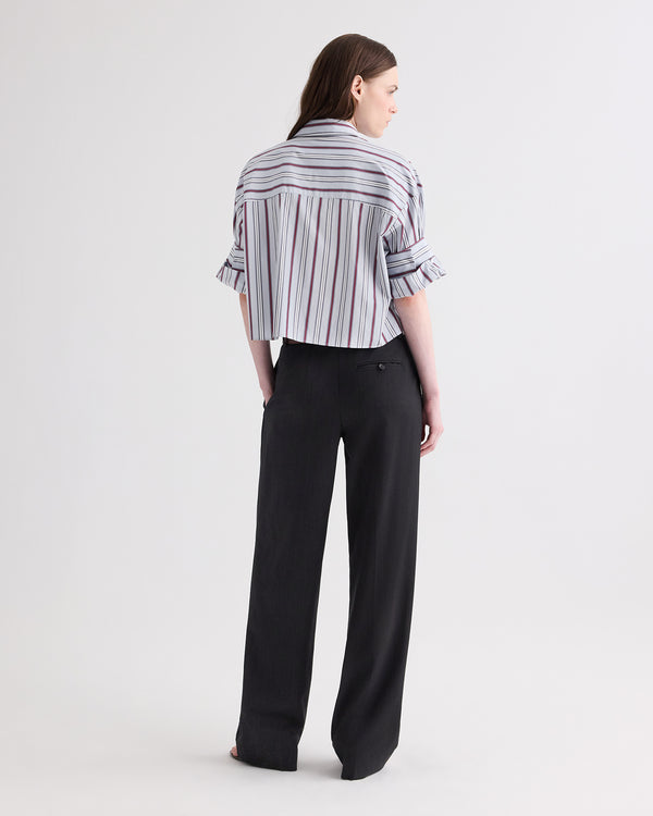 TWP Light grey multi Next Ex Shirt in Striped Superfine Poplin view 5