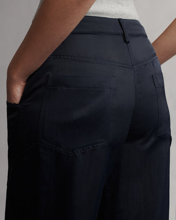 TWP Midnight Chrystie St. Pant in Coated Viscose Linen view 4