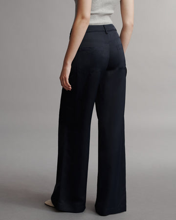 TWP Midnight Chrystie St. Pant in Coated Viscose Linen view 5