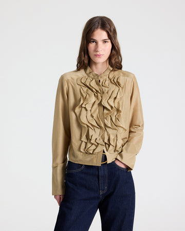 TWP Kelp Patti Top in Cotton Silk Organza view 1
