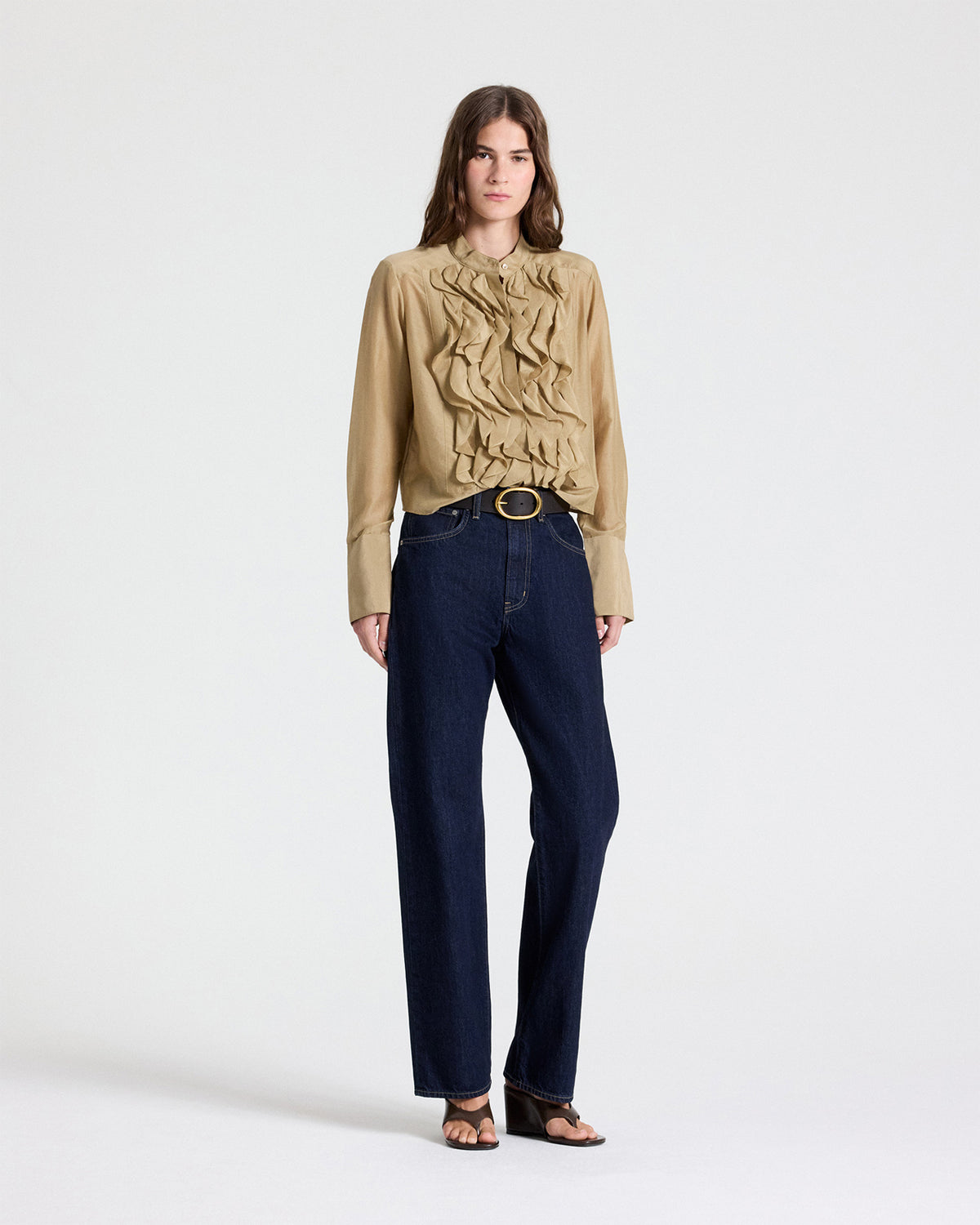 TWP Kelp Patti Top in Cotton Silk Organza view 3