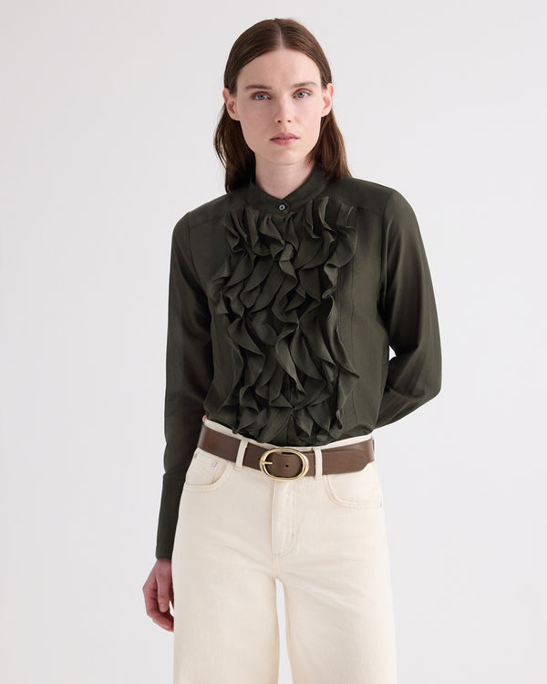 TWP Mink / ant light gold Wide Belt in Vachetta Leather view 2