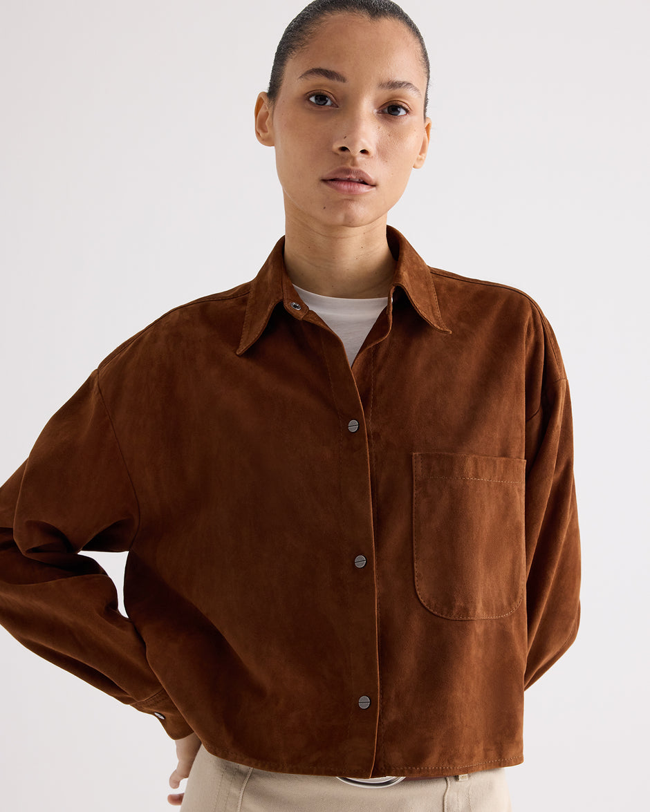 TWP Cigar Little Big Joe Shirt in Featherweight Suede view 2