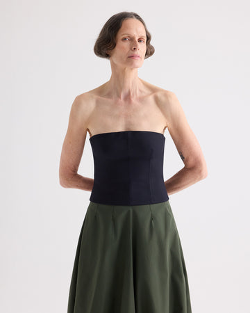 TWP Midnight Jillian Bustier in Italian Wool Twill view 1