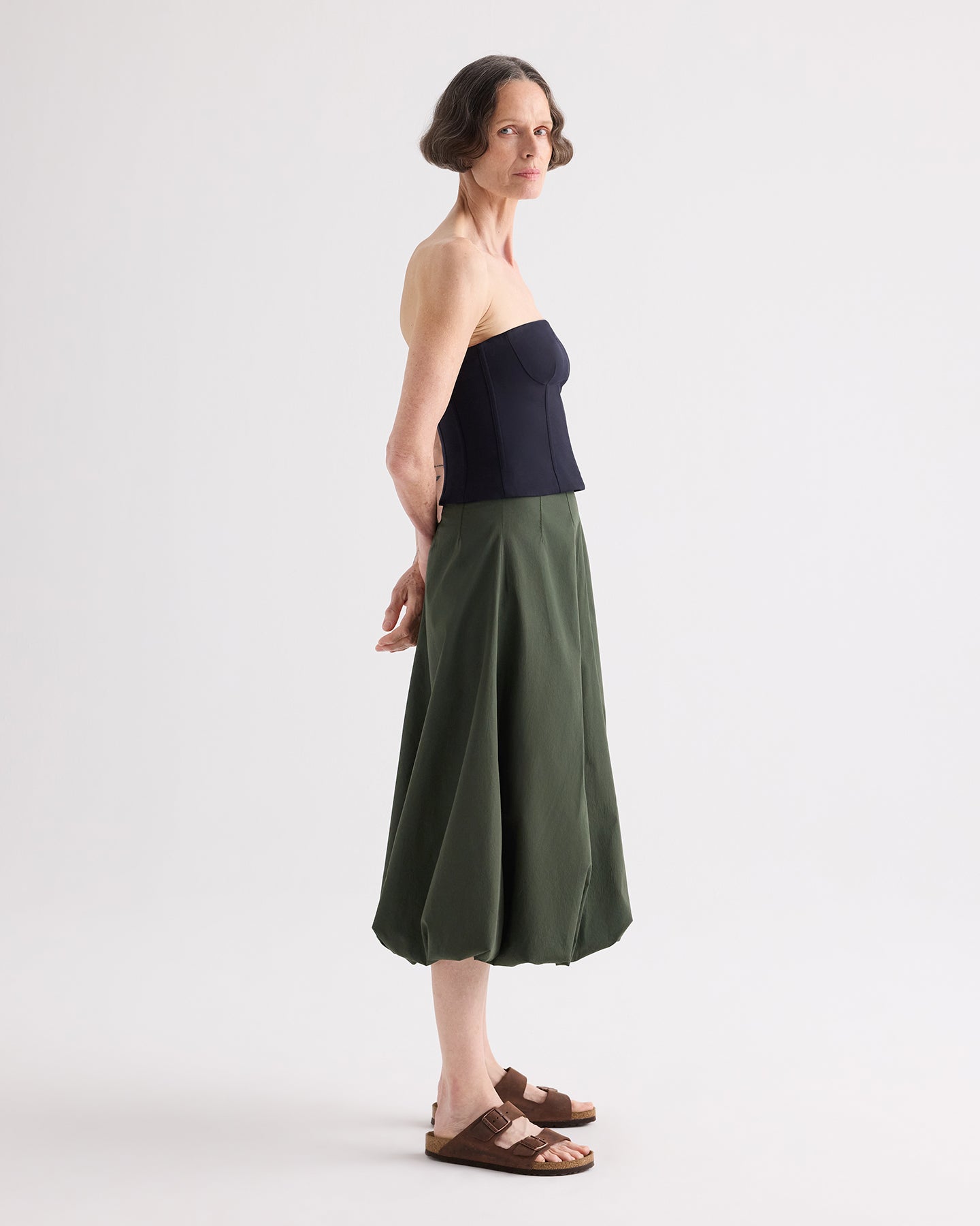 TWP Midnight Jillian Bustier in Italian Wool Twill view 4