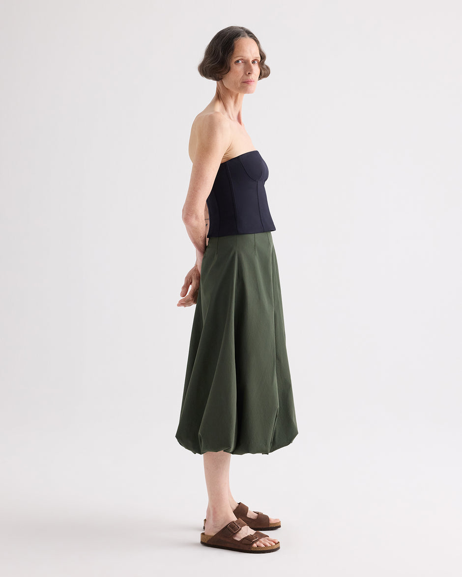 TWP Midnight Jillian Bustier in Italian Wool Twill view 4