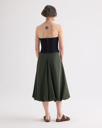 TWP Midnight Jillian Bustier in Italian Wool Twill view 5