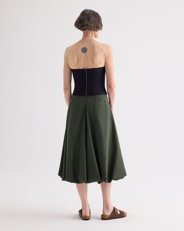TWP Midnight Jillian Bustier in Italian Wool Twill view 5