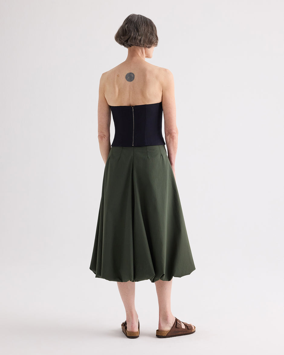 TWP Midnight Jillian Bustier in Italian Wool Twill view 5