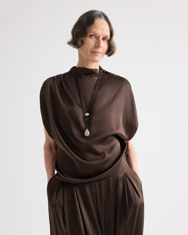 TWP Delicioso Wish You Would Top in Washed Silk Charmeuse view 1