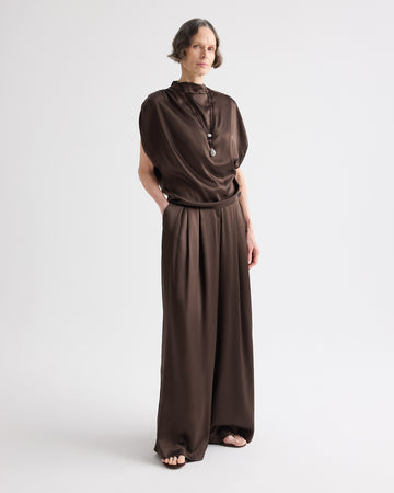 TWP Delicioso Wish You Would Top in Washed Silk Charmeuse view 4
