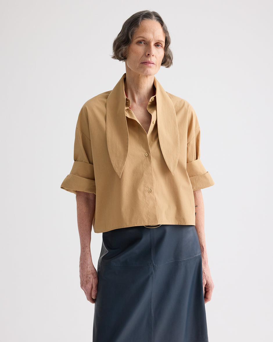 TWP Cartouche Tie One On Shirt in Cotton Poplin view 1