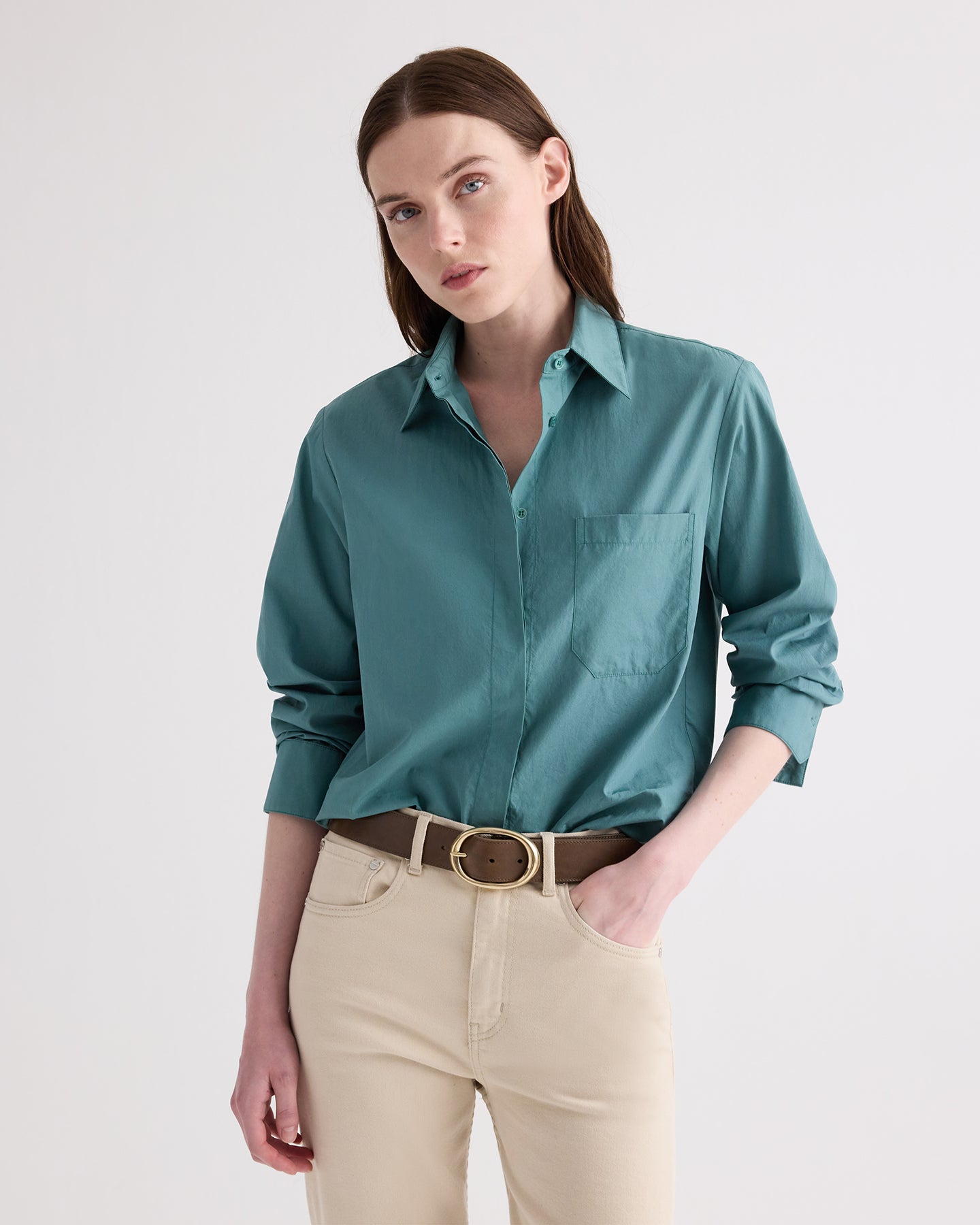 TWP Sea pine Cowboy Update Shirt in Superfine Cotton view 1