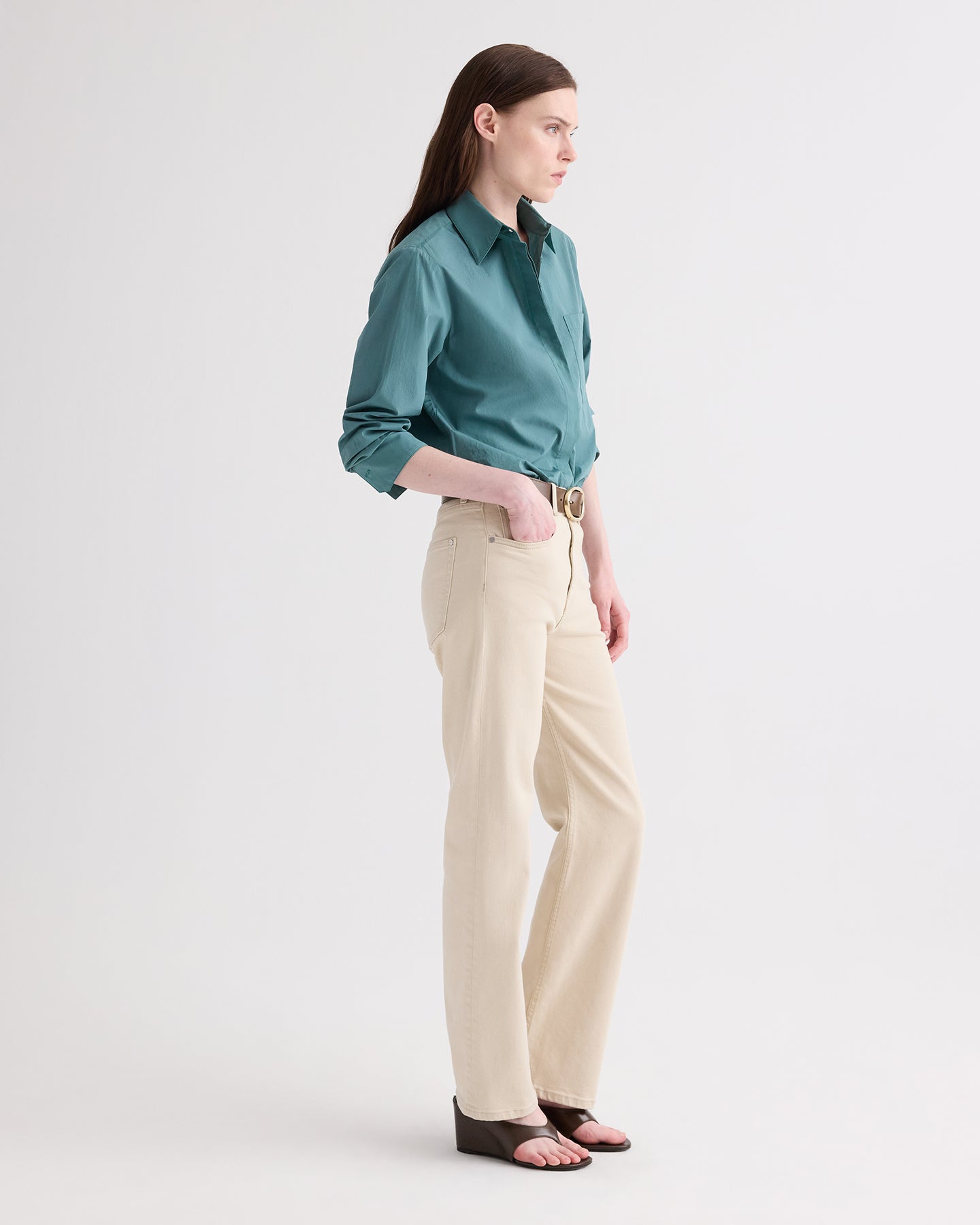 TWP Sea pine Cowboy Update Shirt in Superfine Cotton view 4