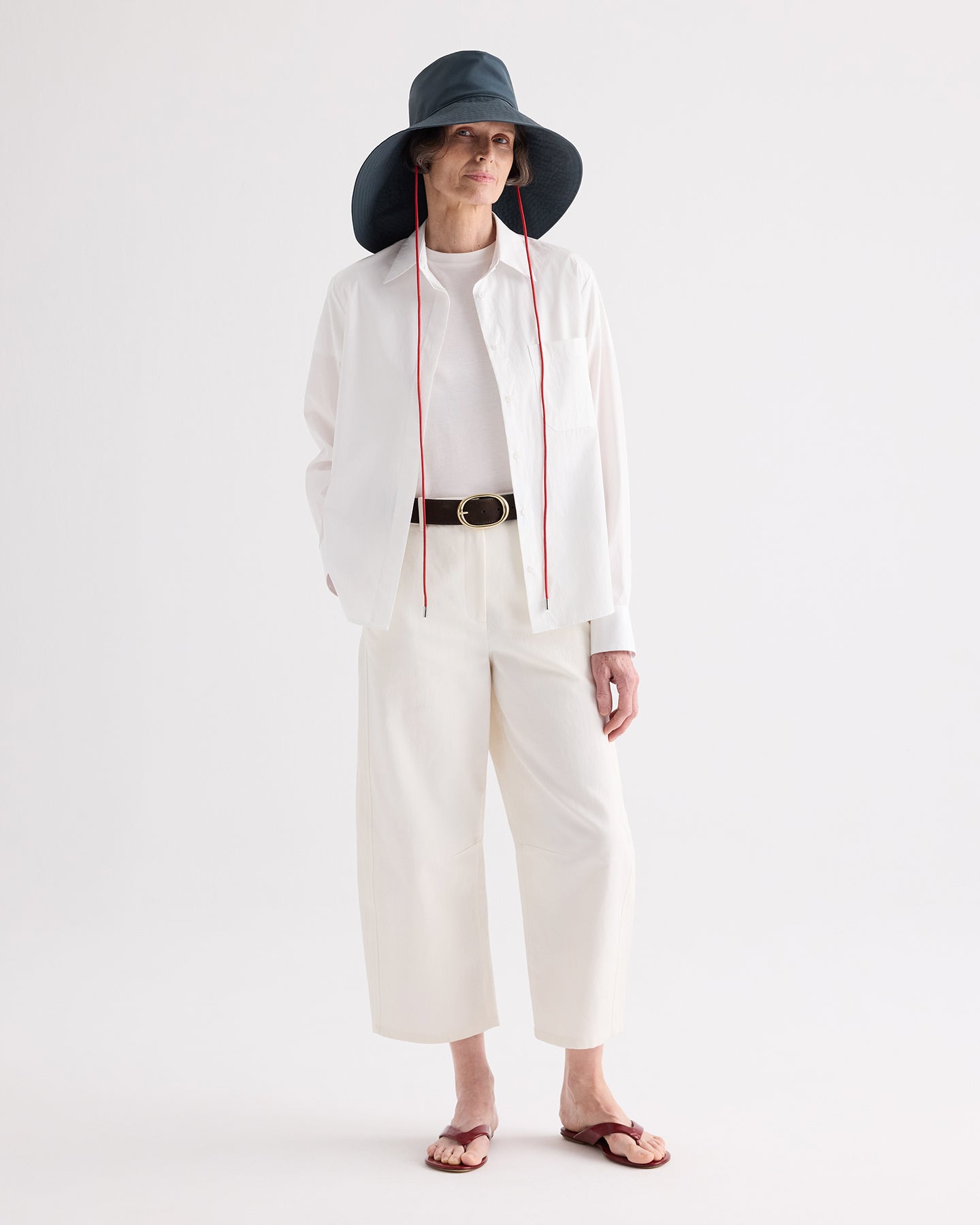 TWP White Cowboy Update Shirt in Super Compact Poplin view 4