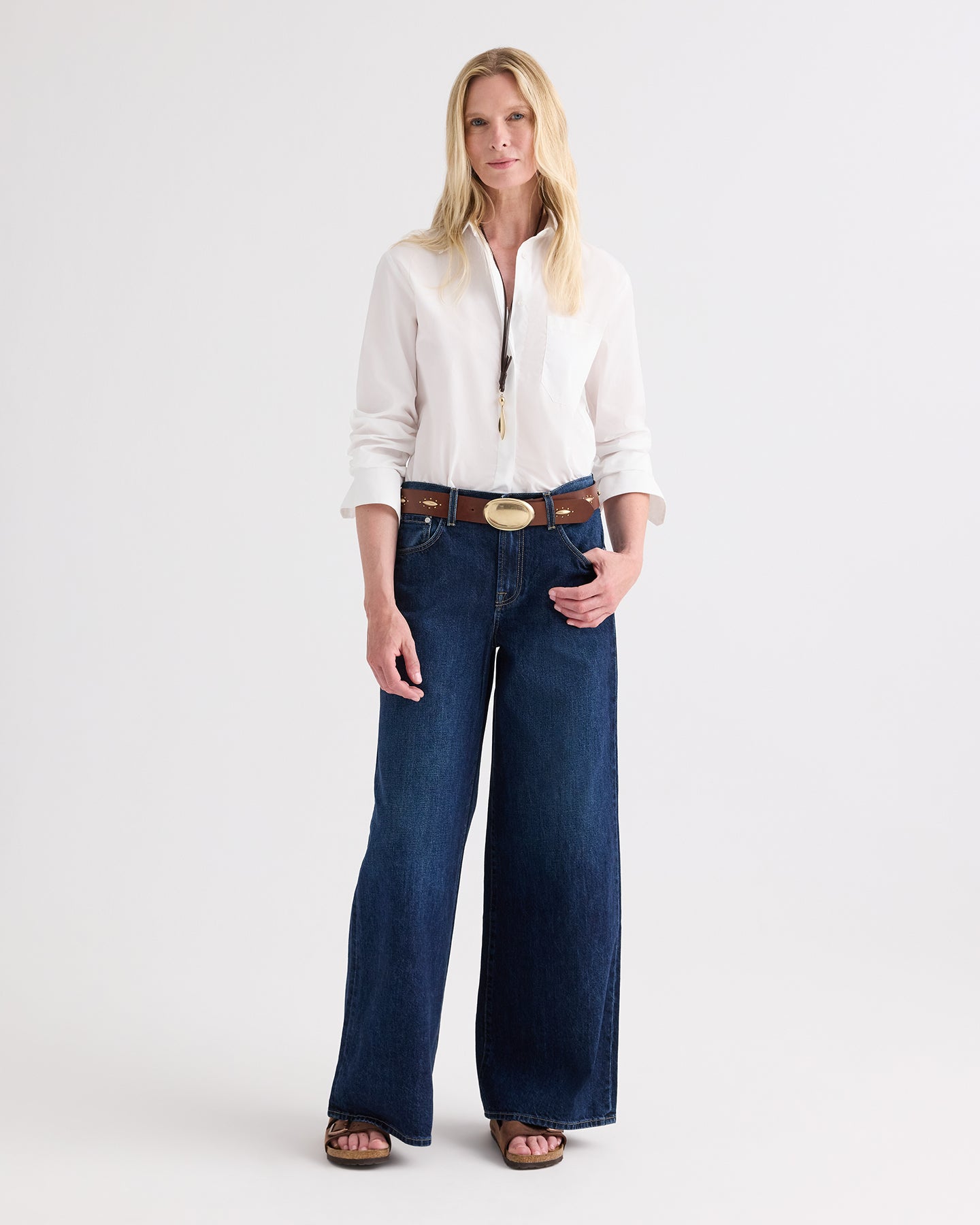 TWP Dark stone Tiny Dancer Jean in Heavy Denim view 1