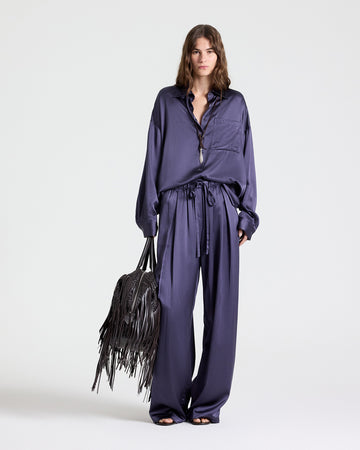 TWP Graystone Something Borrowed Shirt in Crepe Back Silk Satin view 6