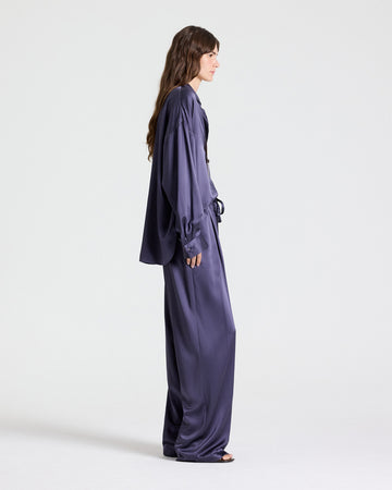 TWP Graystone Something Borrowed Shirt in Crepe Back Silk Satin view 3