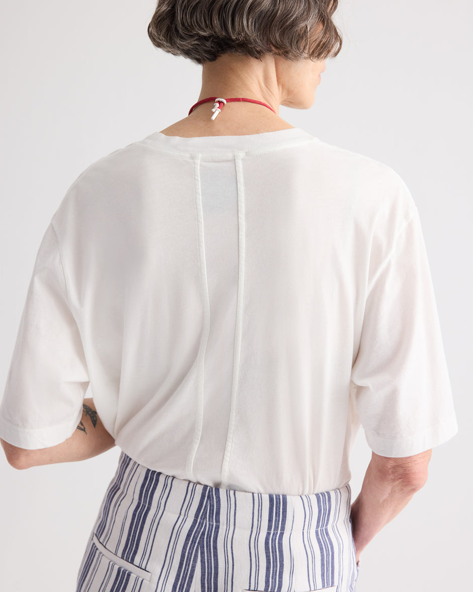 TWP White JT Shirt in Jersey view 5