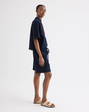 TWP Midnight Cropped Mock Neck Tee in Lightweight Sweatshirt view 4