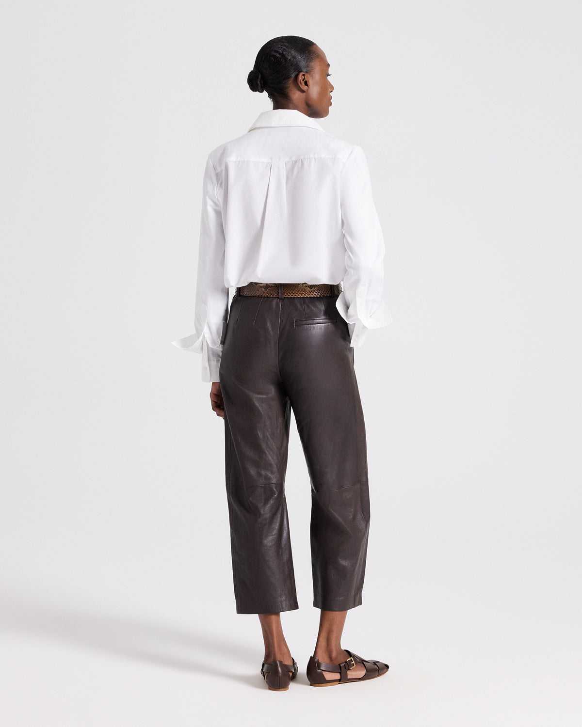 TWP White Double Layer Boyfriend Shirt in Superfine Cotton Shirting view 6