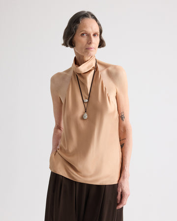 TWP Brush Flowy Halter Top in Silk Charmeuse view 1