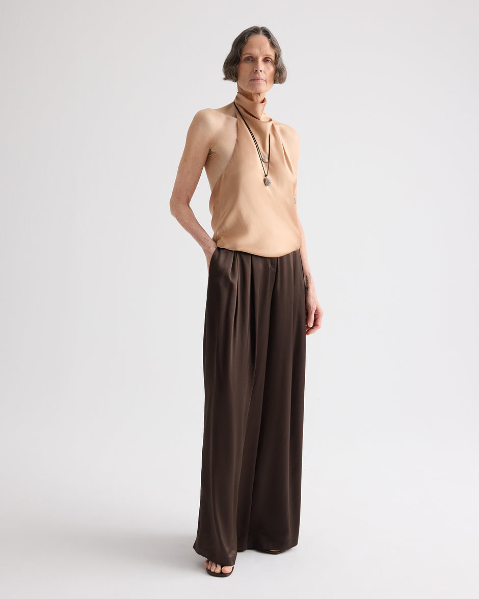 TWP Delicioso Drew Pant in Washed Silk Charmeuse view 1